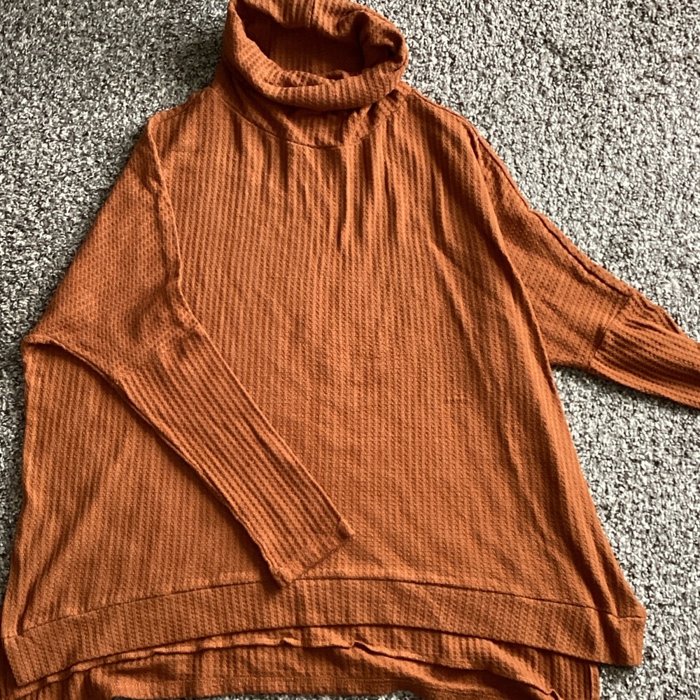 Amazon Women's Oversized Cowl Neck Sweater - Rust